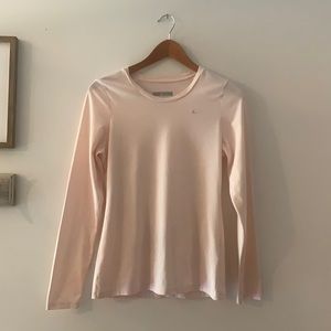 Nike Light Pink Long Sleeve Crewneck Top